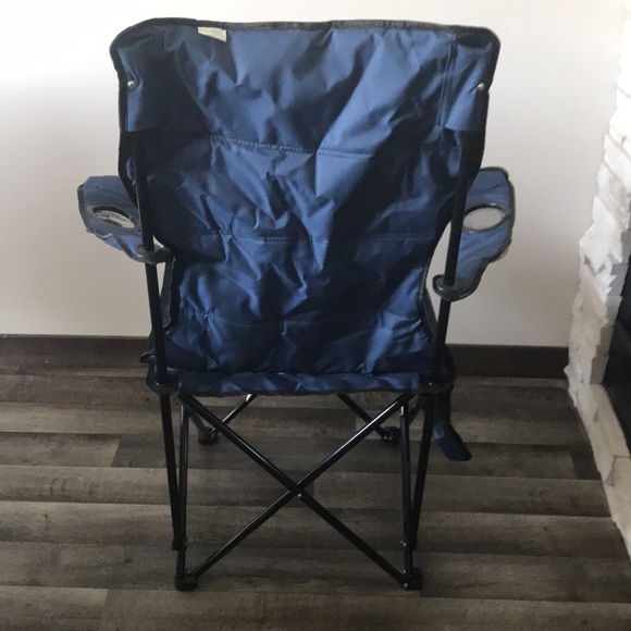 Everyday Essentials Navy Blue Outdoor High Back Chair with Cushioned Headrest - Picture 4 of 11